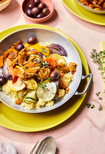 Hirsepfanne mit endori veganem Chicken Natur