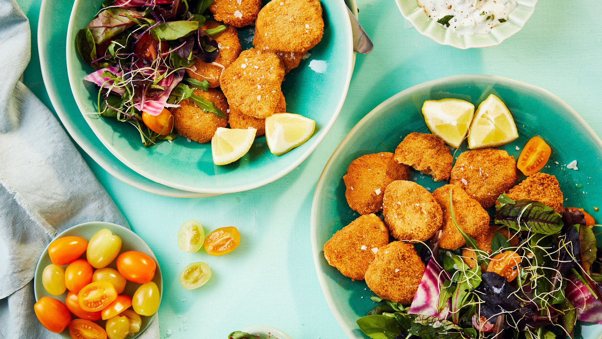endori veggie nuggets mit Salat rezept