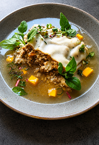 Dumpling Lasagne mit endori Hack